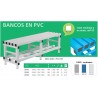 Bancos  de plástico PVC para vestuarios, equipamiento vestuarios.