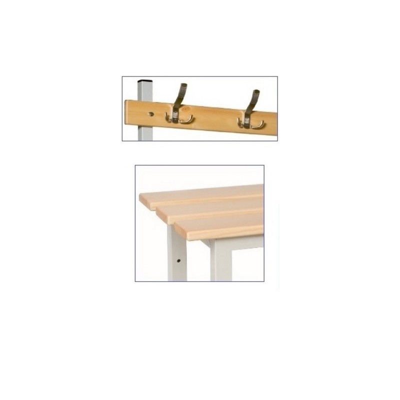 Perchero Pared madera vestuario. Bancos para vestuarios online, oferta