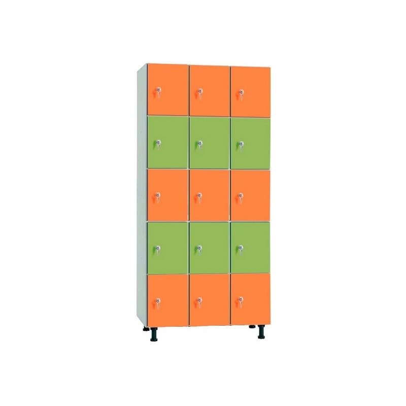 Taquillas melamina 5 puertas 3 cuerpos Taquillas melamina 5 puertas 3 cuerpos