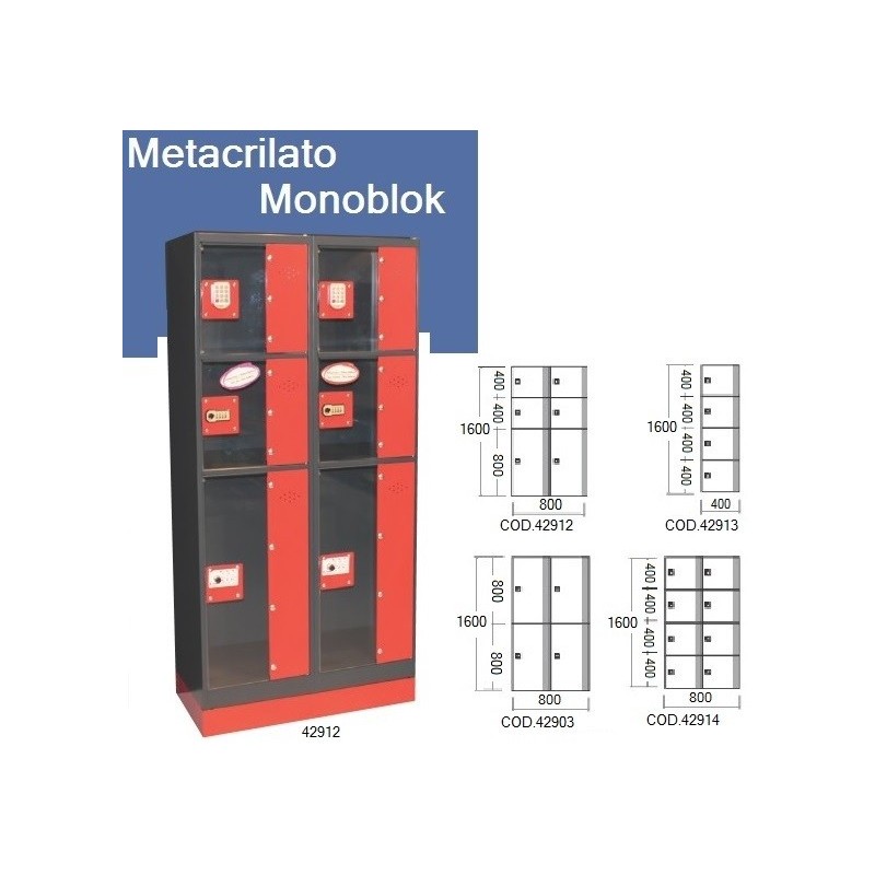 Metacrilato MONOBLOCK - puertas transparentes