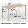 Mesa MODI-1600 patas redondas