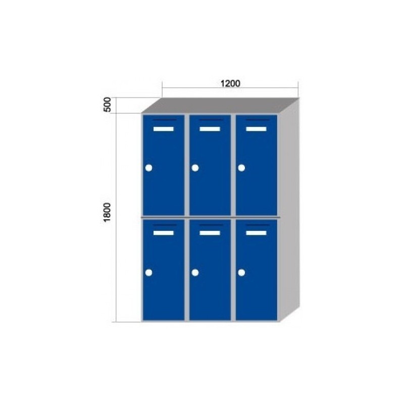 Taquilla Inicial 2 puertas en L , Taquillas metálicas en forma de \