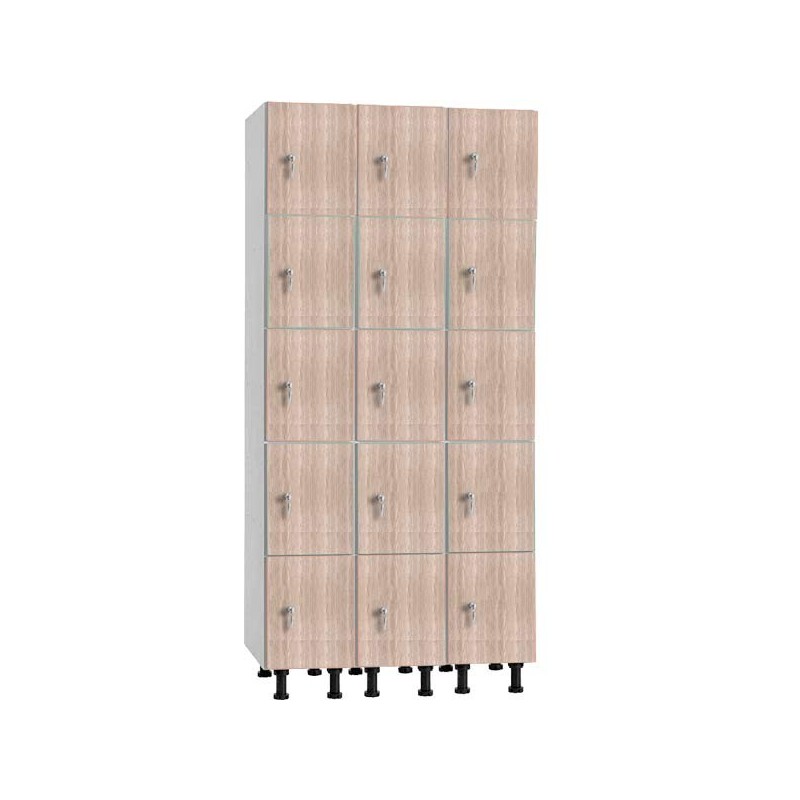 Taquillas melamina 5 puertas 3 cuerpos