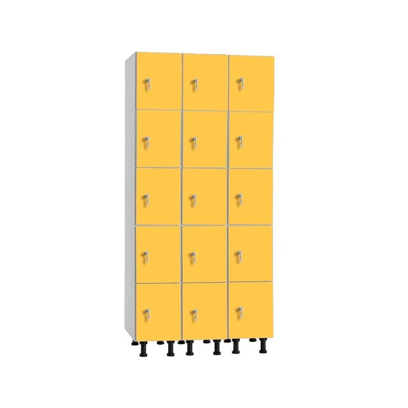 Taquillas melamina 5 puertas 3 cuerpos