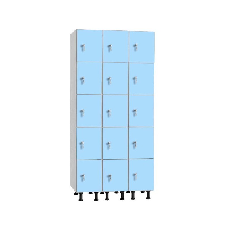 Taquillas melamina 5 puertas 3 cuerpos