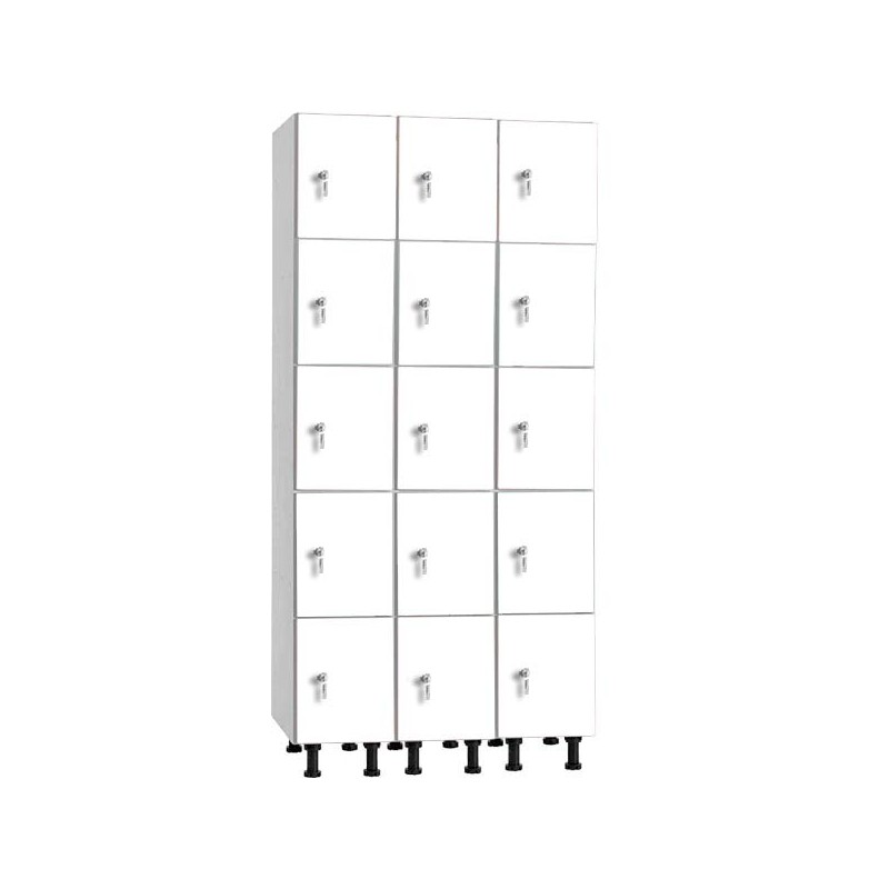 Taquillas melamina 5 puertas 3 cuerpos