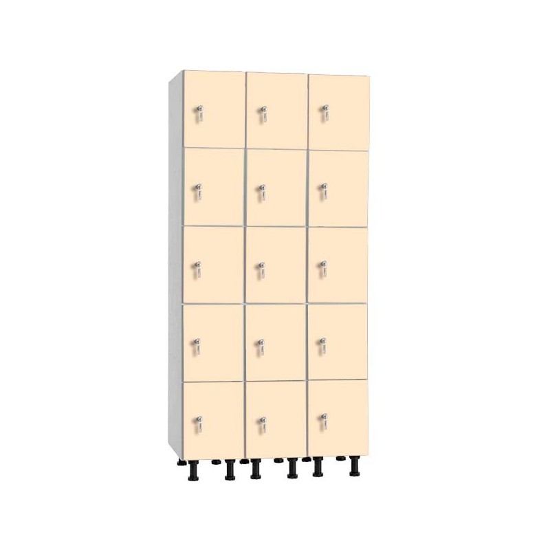 Taquillas melamina 5 puertas 3 cuerpos