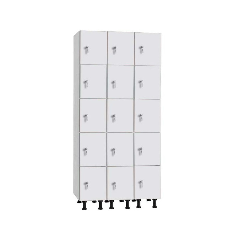 Taquillas melamina 5 puertas 3 cuerpos