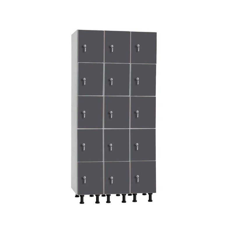 Taquillas melamina 5 puertas 3 cuerpos