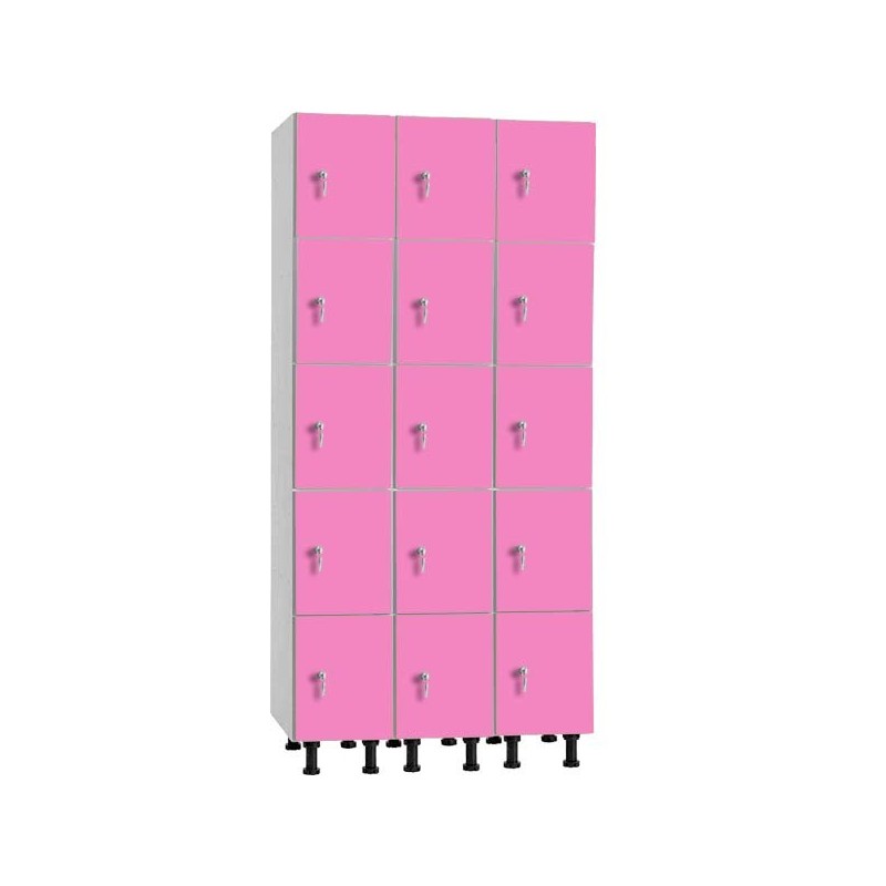 Taquillas melamina 5 puertas 3 cuerpos