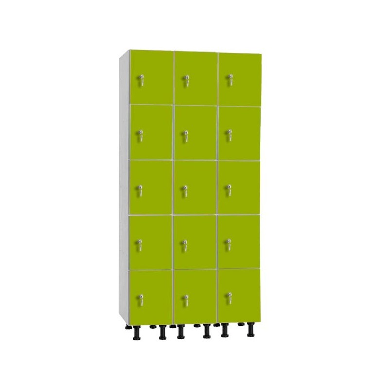 Taquillas melamina 5 puertas 3 cuerpos