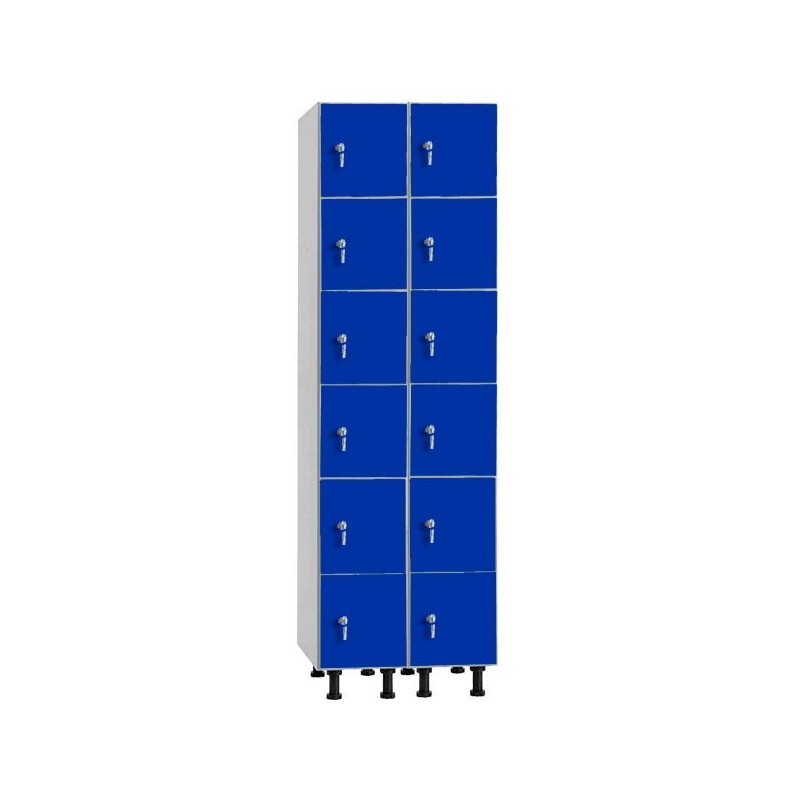 Taquillas melamina 6 puertas 2 cuerpos