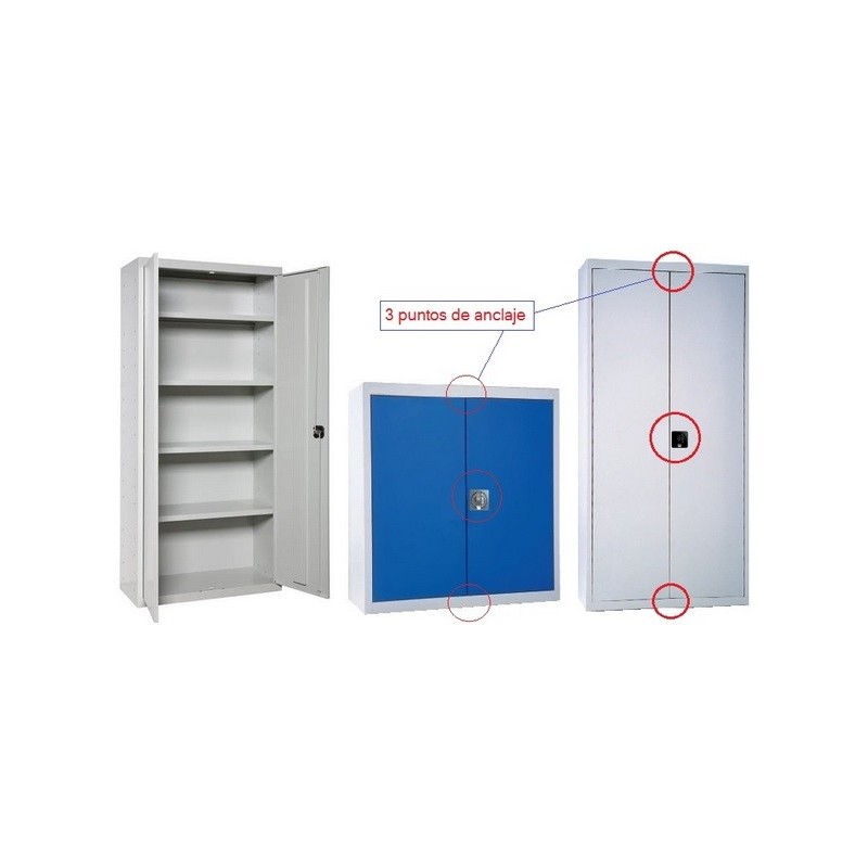Armario bajo metálico de puertas batientes