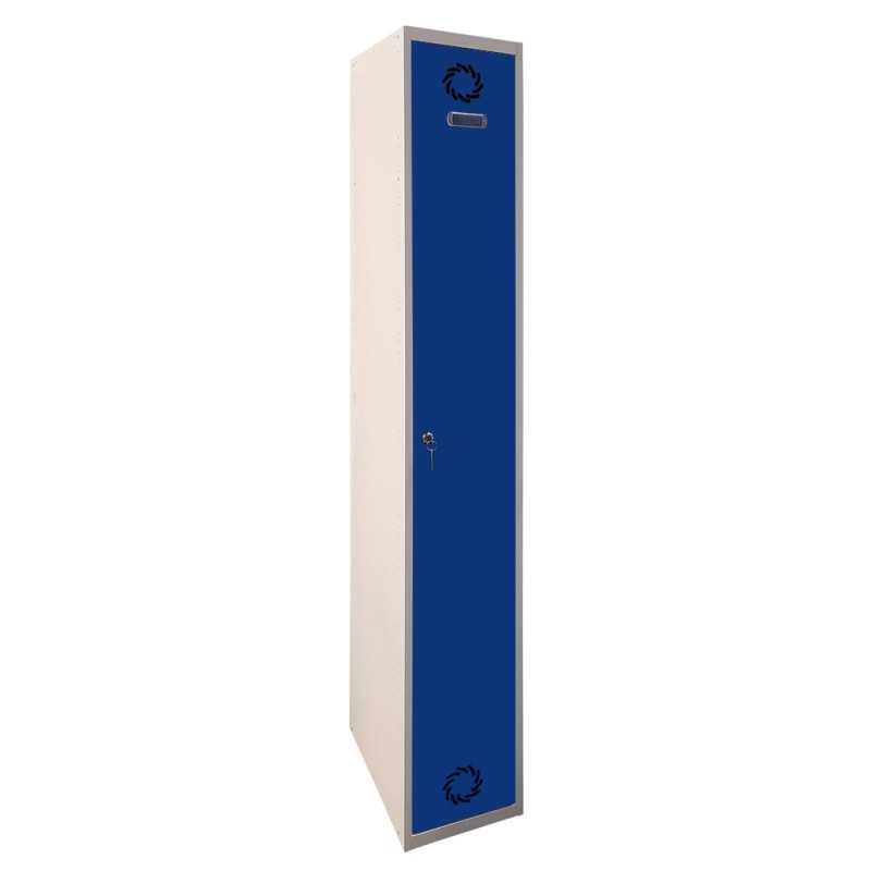 Taquilla metálica 1 puerta 1 cuerpo azul