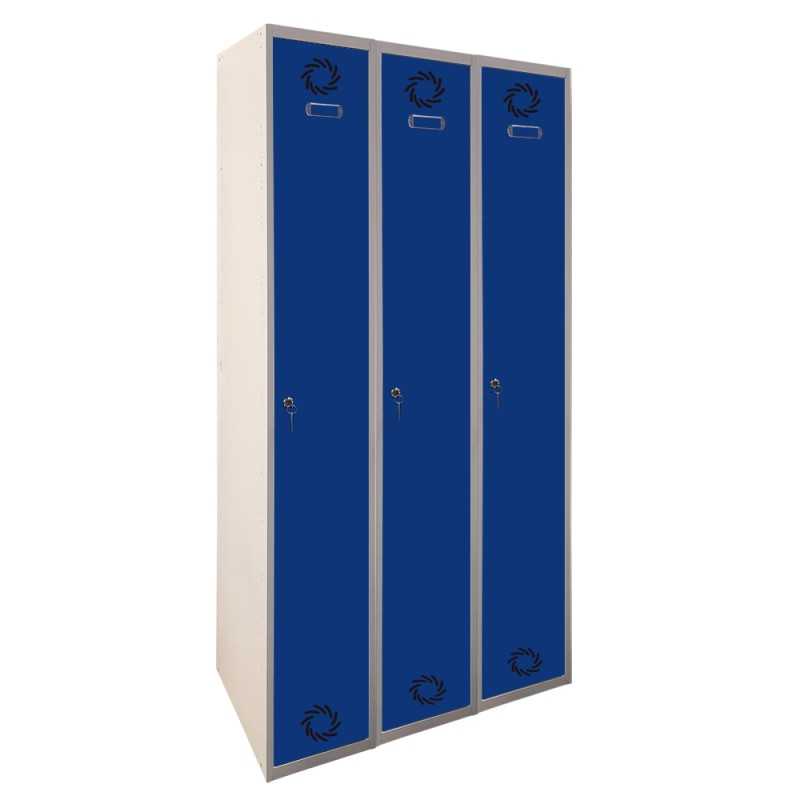 Taquillas metálica 1 puerta 3 cuerpos