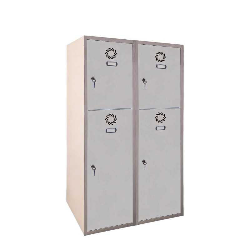 Consigna metálica 2 puertas pequeñas y 2 puertas grandes