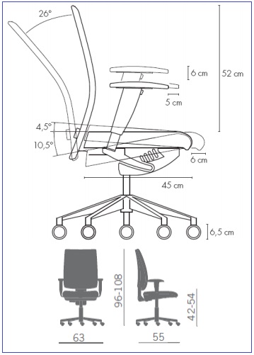 Medidas silla ATEN